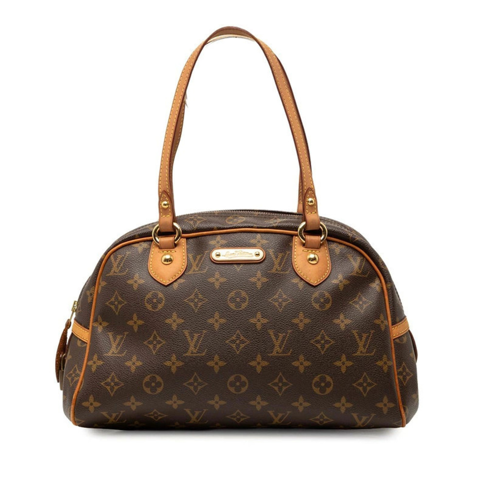 Louis Vuitton Monogram Montorgueil Handbag Brown Leather